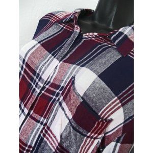 Catch Me Purple & Black Flannel L/S Shirt  Sz Small  ck measurement